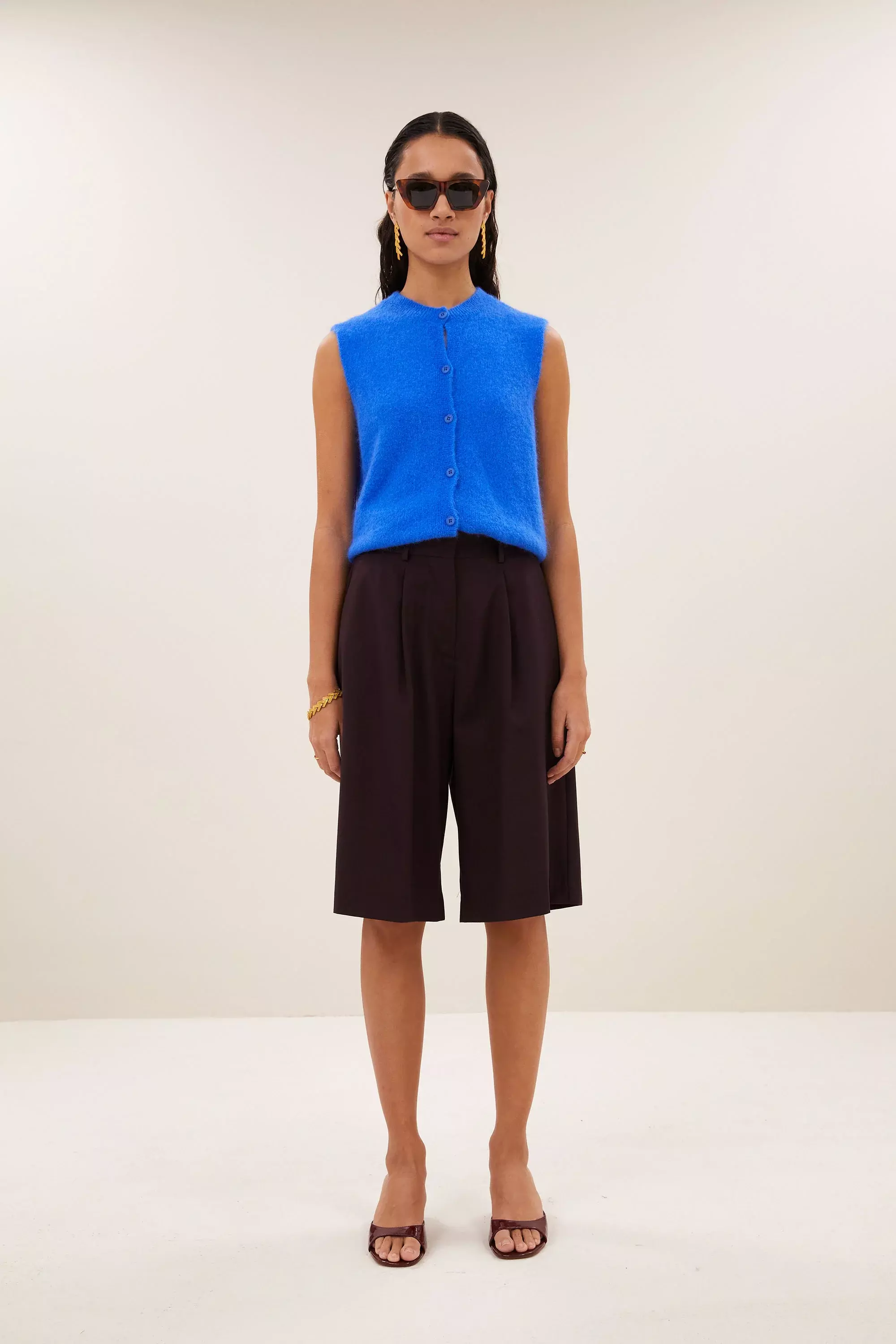 By-Bar Electric Blue Meya Spencer Pullunder Damen blau
